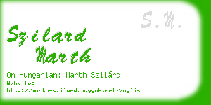 szilard marth business card
