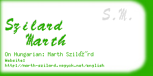 szilard marth business card